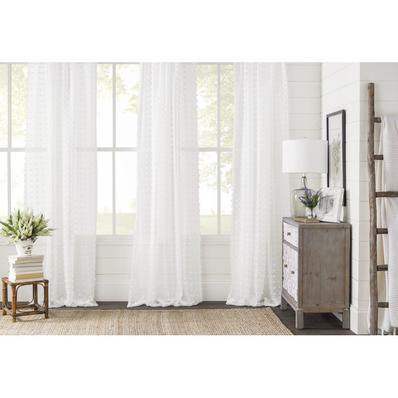 Paire de rideaux transparents avec passe-tringle Exclusive Home Spirit, l 54 po x L 84 po