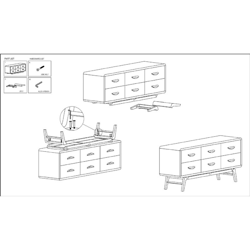 Tango 4 Pc. Bed Set With Dresser - CA King, Queen