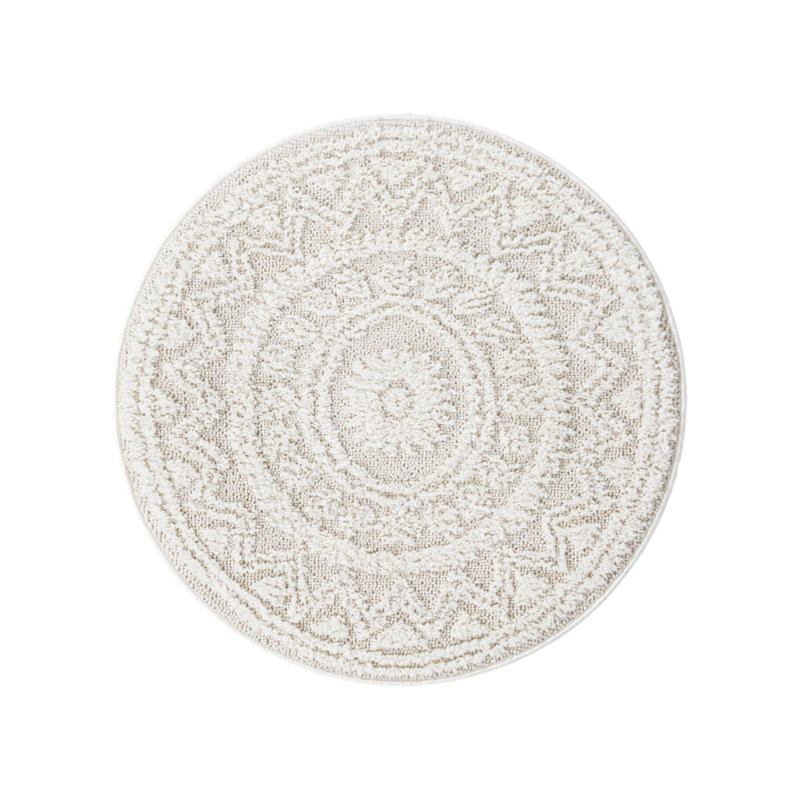 Amirah Geometric Indoor Rug, Round 3'3" - No Tassels