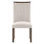 De 2 chaises de salle à manger brunes de style contemporain avec siège en tissu texturé gris, 2 chaises d'appoint élégantes de largeur de paquet de 2, structure en bois et revêtement, siège de 18,5 po