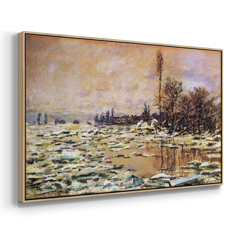 Toile tendue avec châssis Monet - 553MONET, H 27 po x l 41 po x P 2 po, Naturel