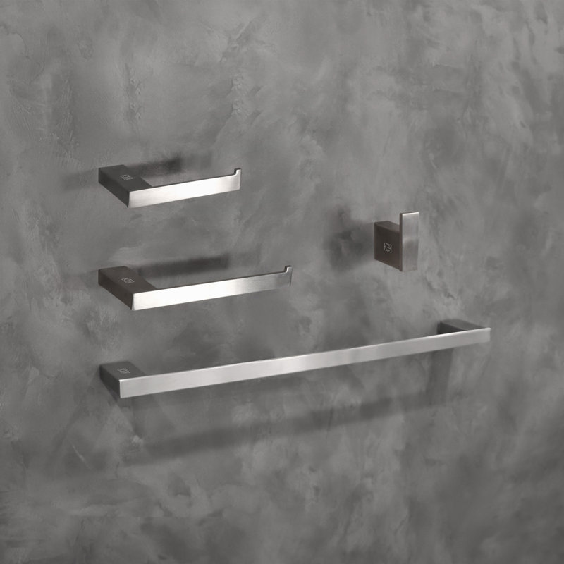 Sofia Brushed Nickel 4-Piece Bathroom Hardware Set