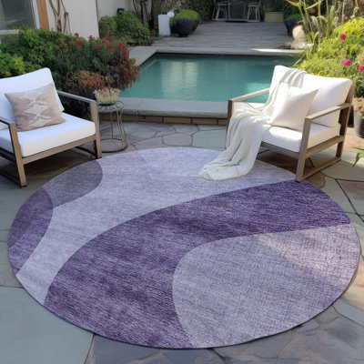 Tapis mauve intérieur / extérieur lavable à la machine Fargo ACN657