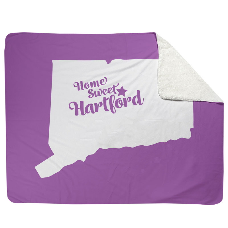 Jeté hartford connecticut polaire, l 52,5 po x L 62,5 po, Violet