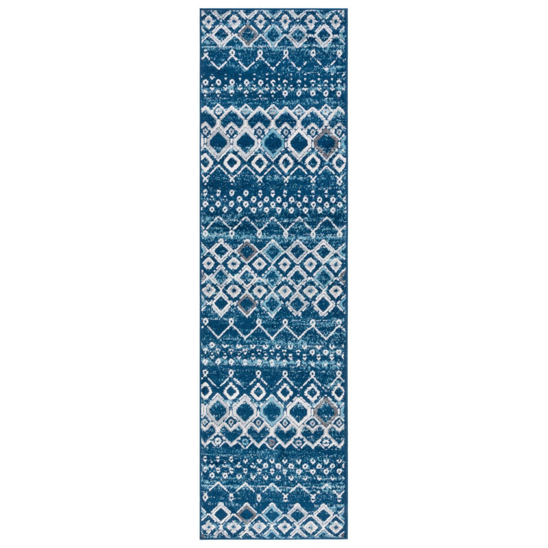 Aird Performance Southwestern Rug, Runner 2'3" x 8', Navy