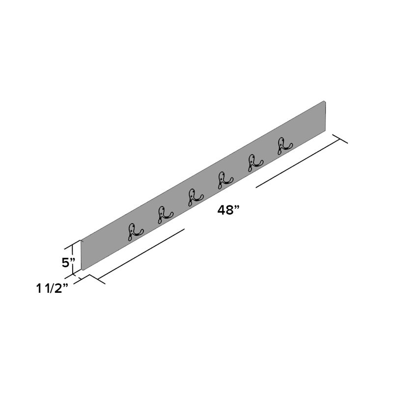 Solid Wood Wall 10 - Hook Wall Mounted Coat Rack