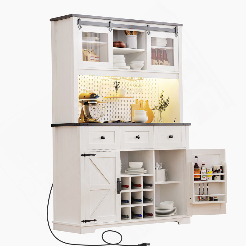 Garde-manger avec tablettes, portes et tiroirs