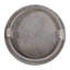 Plateau décoratif décoratif en aluminium pour la cuisine ou la maison - Plateau rond avec repose-pieds pour table basse et présentoir à bijoux - 16 po, gris