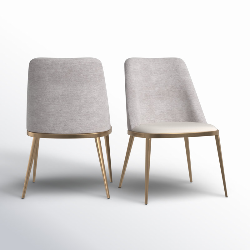 Dover Upholstered Dining Chair, Light Grey Performance