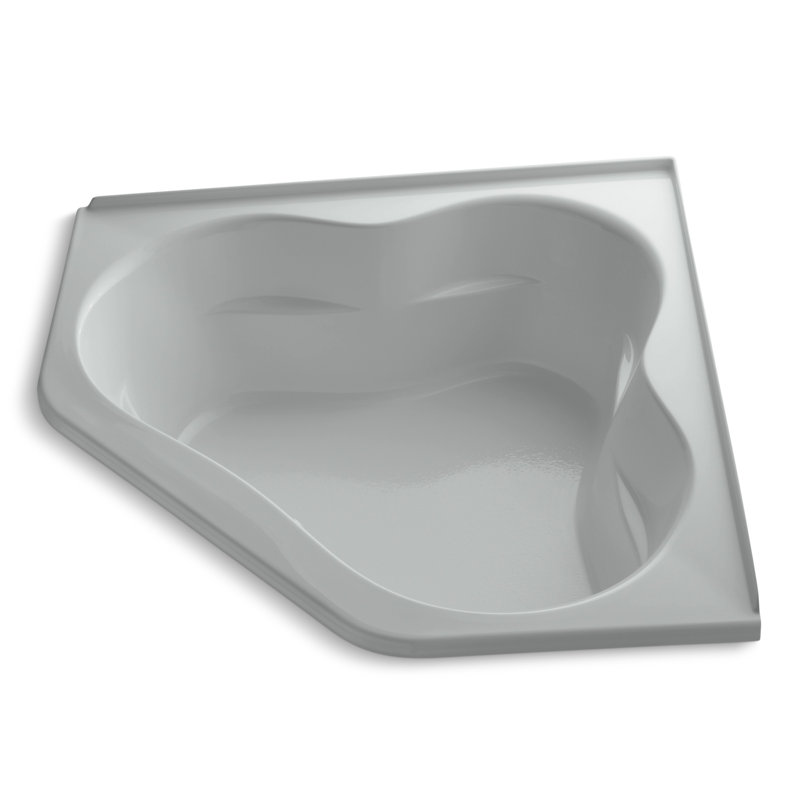 Tercet 60" x 60" Soaking Bathtub, Ice Grey