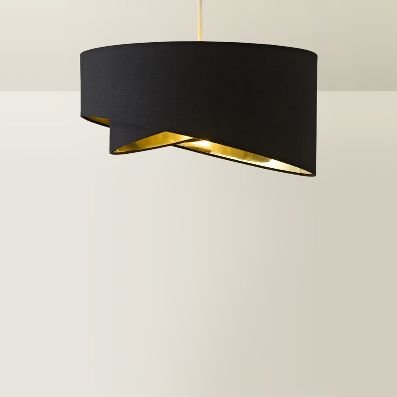 20cm H Fabric Novelty Pendant Shade ( Screw On ), Black
