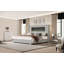 Lit moderne H 60,4 po avec tête de lit et foyer en velours côtelé-772798154-782228951
