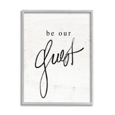 " Be Our Guest Phrase "