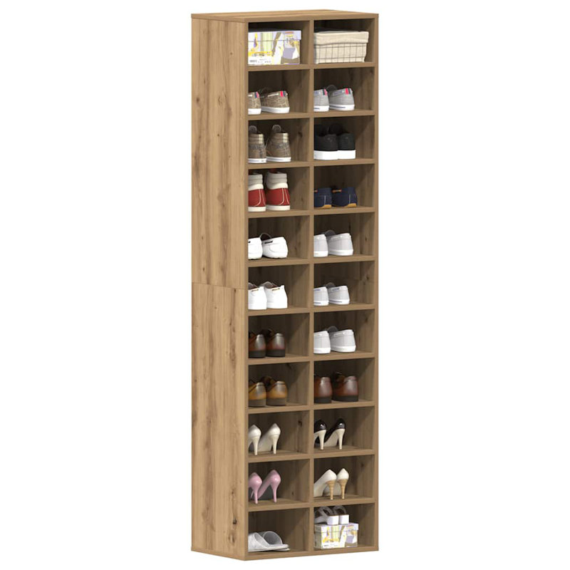 Shoe Storage Cabinet, Artisan Oak