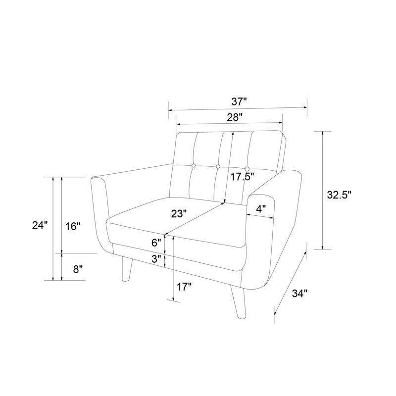 Gaige Faux Leather Armchair, Camel