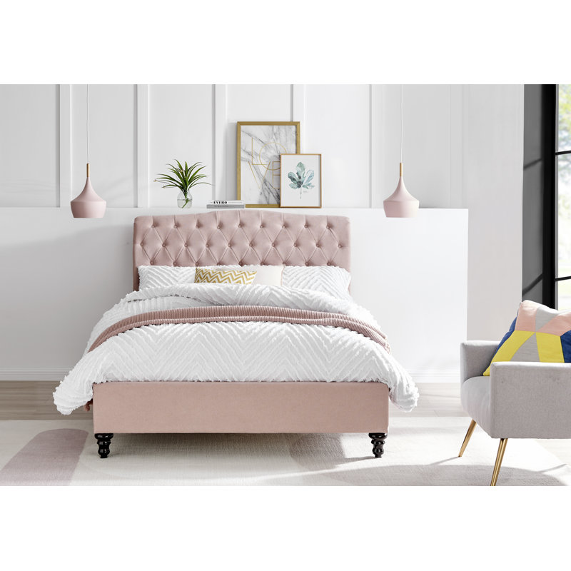Fairfield Upholstered Bed, Pink, Super King (6')