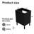 24'' &30'' &36 '' Shaker Style Bathroom Vanity Base Only, Freestanding Or Wall-Mounted With Double Doors & Adjustable Shelf - Soft-Close & Vertical Line Design (Sink Not Included)-2016481828-2016481827