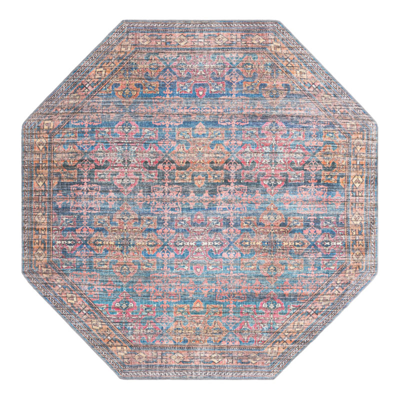 Hadsell Chenille Indoor Rug, Octagon 7'10" x 7'10"