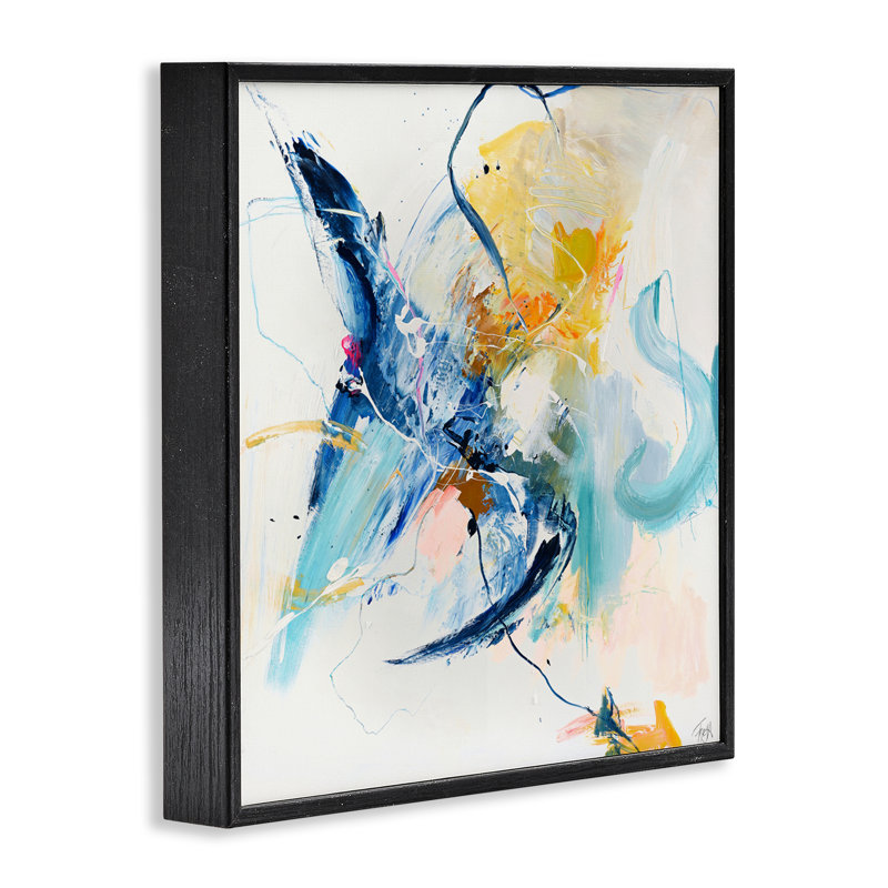 «Confident Abstraction», estampe numérique conçue par Design Fabrikken, Giclée encadrée noir minuit, H 12 po x l 12 po
