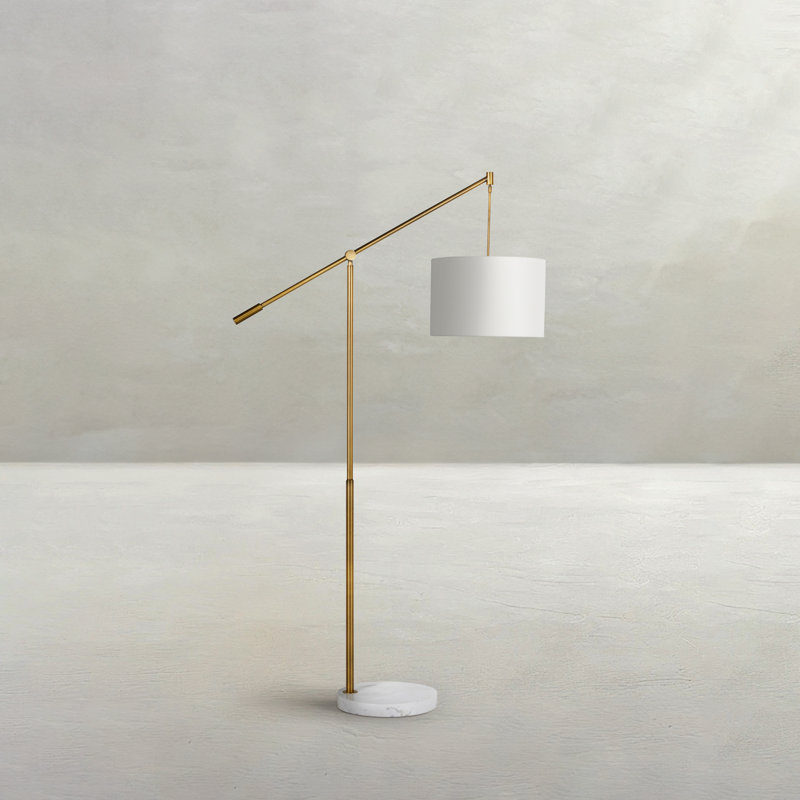 Fulton 83'' Plaster White Arched/Arc Floor Lamp