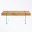 Table basse avec pieds en verre trempé
