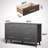 47.5''W 6-Drawer Double Dresser with metal handles，storage cabinet-2024760358