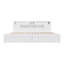 Lit de jour convertible blanc avec tiroirs de rangement et armoire latérale