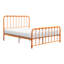 Lit plateforme en métal orange vif pour grand lit, chambre à coucher essentielle - sans sommier avec grand lit enchanteur, élégance