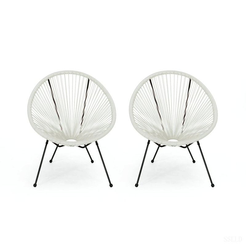 Chaise Anson (ensemble de 2), Blanc, Blanc
