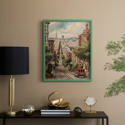 LANDSCAPES Series CECXCV, reproduction d'art encadrée - bois massif