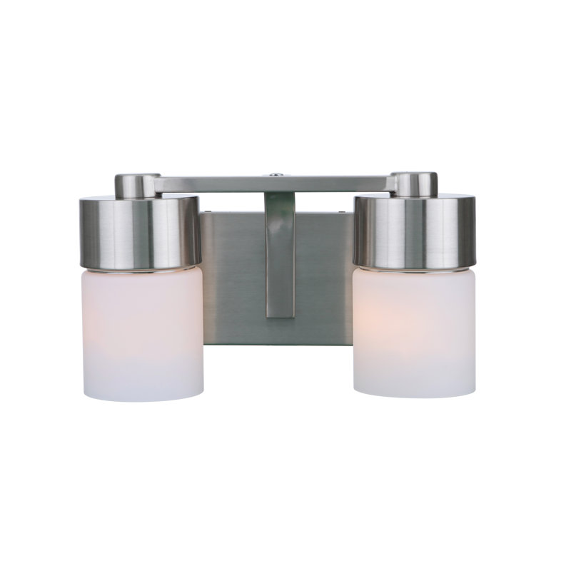 Éclairage pour meuble-lavabo à 2 lumières Amarissa, Nickel poli brossé