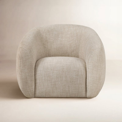 Galilee Upholstered Swivel Barrel Chair by Wade Logan