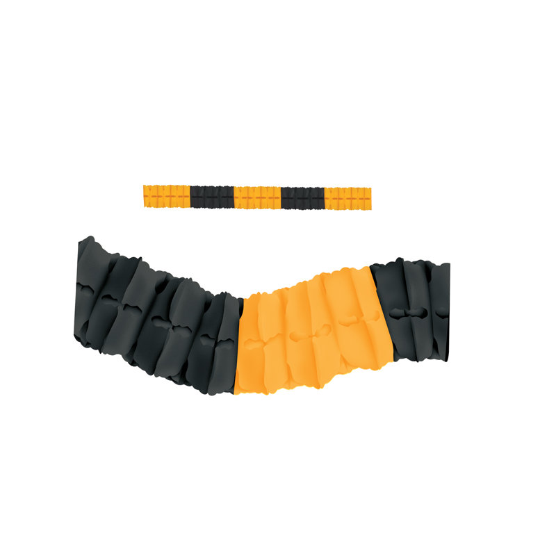 Guirlande Pkgd Leaf - paquet de 12, Noir / gris