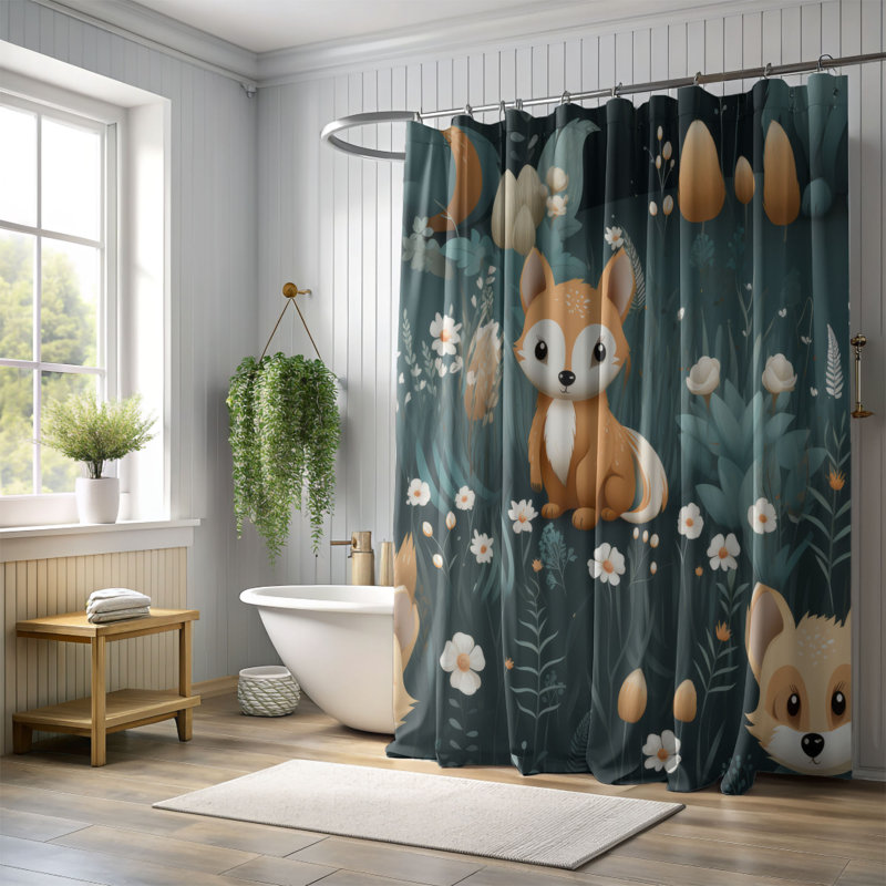 Rideau de douche Furry Friends - Premium, L 71 po x L 74 po