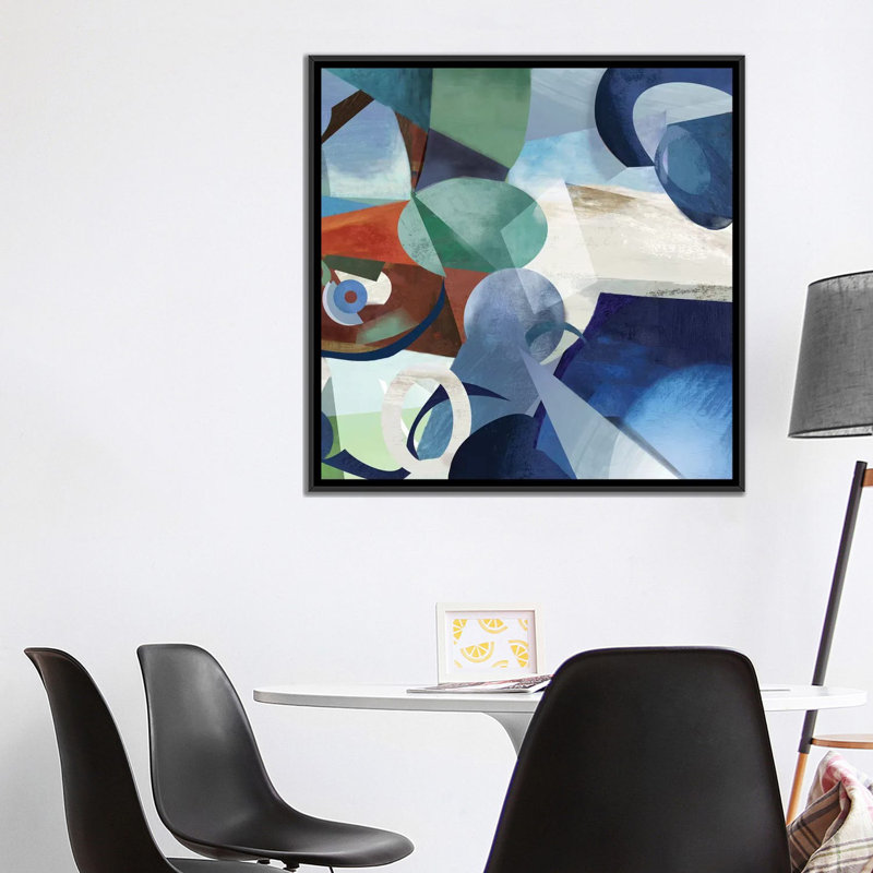 «Prism II», impression sur toile, H 37 po x l 37 po x P 1,5 po, Toile avec cadre noir, Pas de tapis