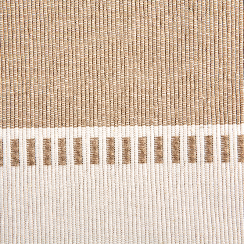 Kizer Striped 100% Cotton Table Runner, 72" x 13", Stone