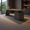Bureau d'ordinateur moderne et luxueux