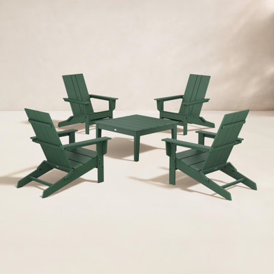 POLYWOOD® x AllModern 4-Person Patio Seating Group with Low-Profile Table