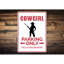 Enseigne de cow-boy en aluminium-58089418