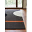 Wool Geometric Area Rug in Graphite/Black/Orange-63011421