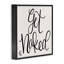 «Get NUE» en noir et blanc «Curly Script Cursive» par Penny Lane, impression d'art textuel-251467842-238987835