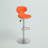 Claudine Contemporary Cozy Mid-Back Vinyl Adjustable Height Barstool with Chrome Base-2119827749