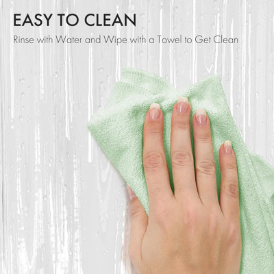 Shower Curtain Liner 2 Pack, 12 Rustproof Metal Grommet, 72 x 78 Inches