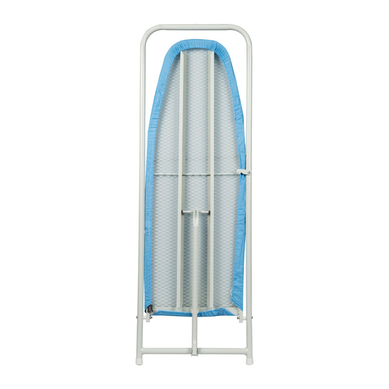 Blue and White Over-the-Door Folding Ironing Board