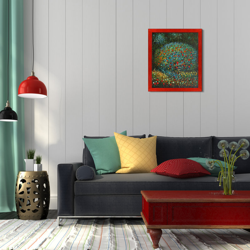 Pommier I, reproduction sur toile, H 27,5 po x l 23,5 po x P 2 po, Cadre brossé Stiletto
