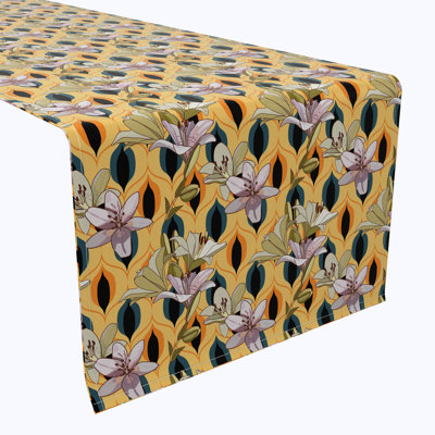 Table Runner, 100% Cotton, Floral 97