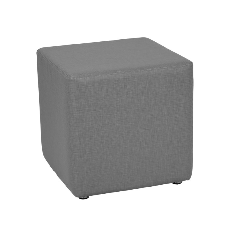 Pro Series Upholstered Square Ottoman 18" Height, Dark Gray