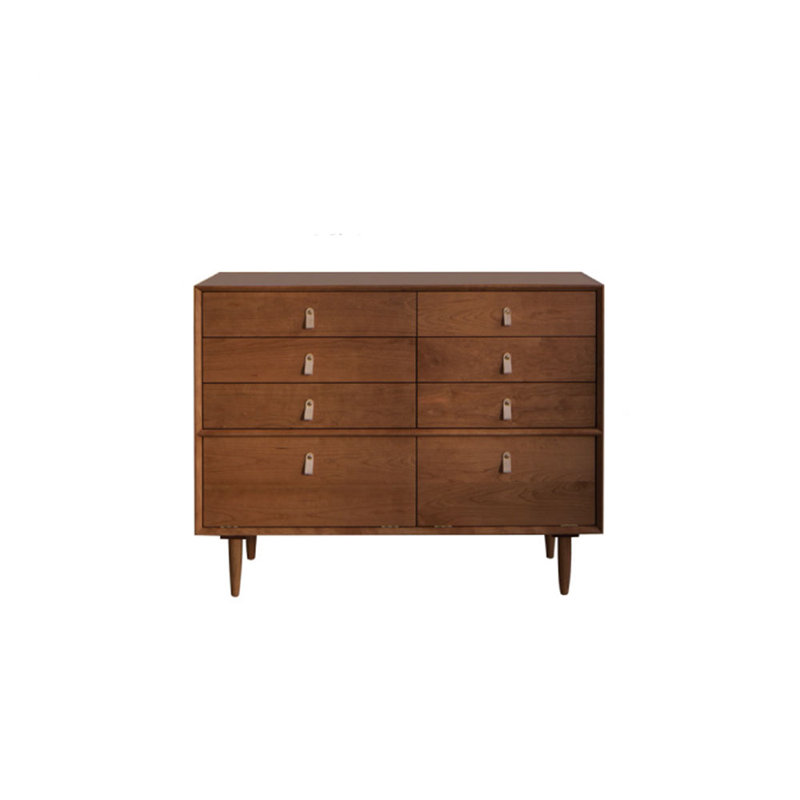 Armoire de rangement simple à conception asymétrique, Brun