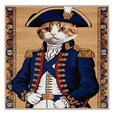 Washable Napoleon Cats Area Rug