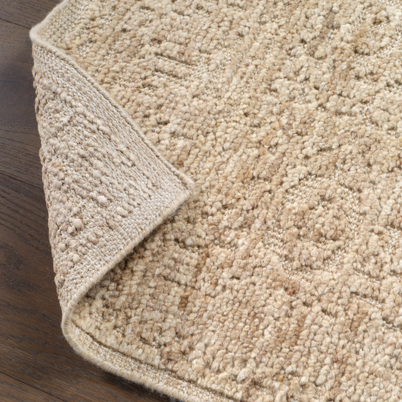 Jaipur Living Pranhita APS01 Handknotted Medallion Tan and Cream Area Rug (9'x12'), Rectangle 1' x 12'